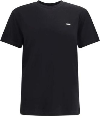 Dsquared2 Tops, Heren, Zwart, M, Katoen, Iconisch katoenen T-shirt met geribbelde hals