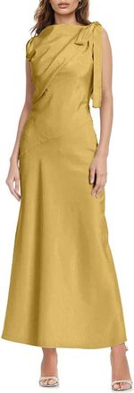 Badgley Mischka Open Back Cocktail Dress in Gold at Nordstrom, Size 10