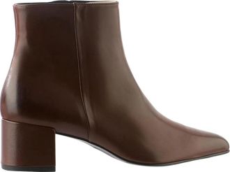 H&ouml;gl Enkelboot met blokhakken - Dames - Laarzen met Hak - Bruin - 35 EU - Leer - Schoenen