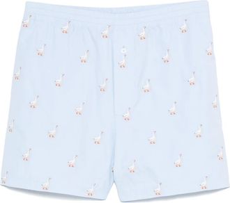 Moschino Shorts con ricamo - Blu