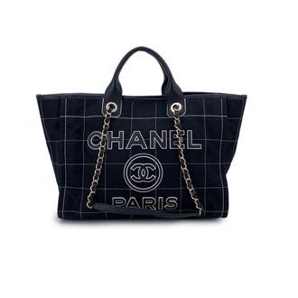 Chanel Chanel Vintage Katoenen Tote Bag Deauville