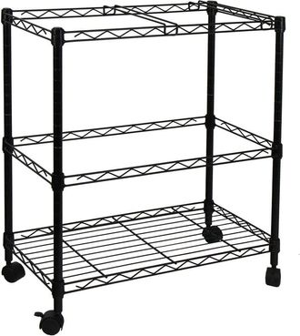 Oceanstar Portable 2-Tier Metal Rolling File Cart