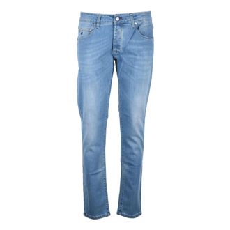 Daniele Alessandrini Slim-fit Jeans, male, Blue, Size: W34 Slim-fit Jeans