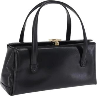 Gucci Pre-owned Vintage Hand Bag - Dames - Vintage Handtas - Zwart - ONE Size - Leer - Vintage
