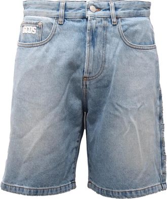 GCDS Wijde pasvorm Denim Bermuda Shorts - Heren - Denim shorts - Blauw - W32 - Denim - Korte Broeken