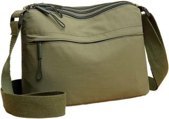 Generic Nylon Shoulder Bag Large Capacity Adjustable Wide Strap Messenger Zipper Closure Womens Handbag, Compatible For Women