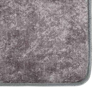 Berkfield Home Rug Washable Grey 400x300 cm Anti Slip | Size: 100 cm diameter