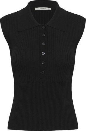 Gestuz Tops, Dames, Zwart, L, Katoen, GZdrew Poloshirt