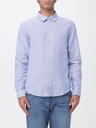Woolrich Camicia in lino in lino e cotone a righe