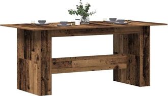 vidaXL Vidaxl - Mesa De Comedor De Aglomerado Madera Envejecida 180x90x76 Cm