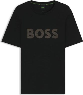 HUGO BOSS Gloss Logo Pima-Cotton T-Shirt, Size Large