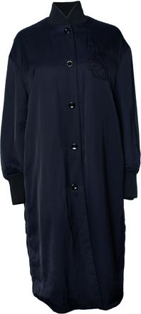 Jil Sander Jil Sander, blauwe lange bomber sportjas