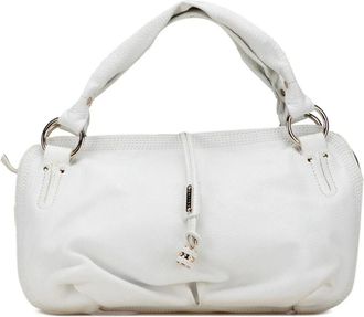 Celine Pre-owned Handbags, female, White, Size: ONE SIZE Pre-owned Leather Top Handle Bag