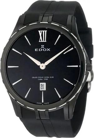 Edox Grand Ocean Quartz Black Dial Mens Watch 27033 357N NIN