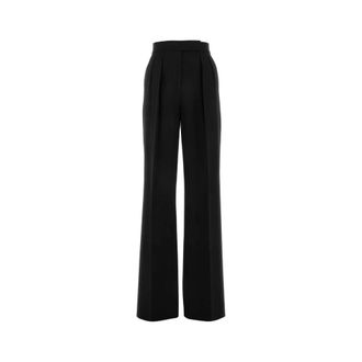 Max Mara Wide Trousers, female, Black, Size: XS Karub Wide-leg Pant
