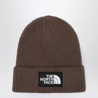 The North Face Brown Beanie With Logo Patch