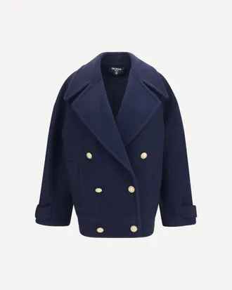 Balmain Double-breasted wool Coat with buttons Female 36