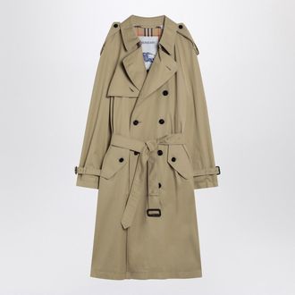 Burberry Double Breasted Trench Coat In Hamper Color