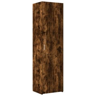 Berkfield Home Highboard Smoked Oak 50x42.5x185 cm Engineered Wood in Brown