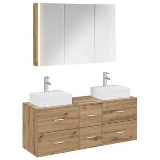 vidaXL Juego De Muebles De Ba&ntilde;o 4 Uds. Roble Artisan Vidaxl