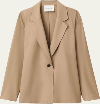 Lafayette 148 New York Belted Single-Button Blazer
