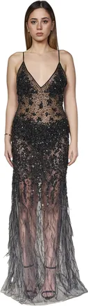 Room76 Womens Long Dress Black Polyamide