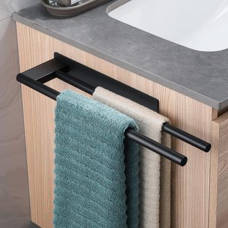 OEM Toallero De Pared De Acero Inoxidable 304, Con Doble Gancho Autoadhesivo Para Ba&ntilde;o, No Requiere Taladrar