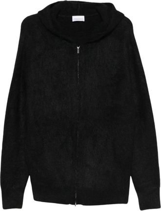 7 For All Mankind Fuzzy Zip Hoodie - Dames - Vesten - Zwart - XS - Truien & Vesten