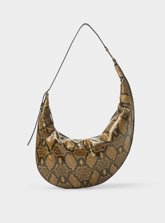 Marni Womens Dot faux-snakeskin leather hobo bag