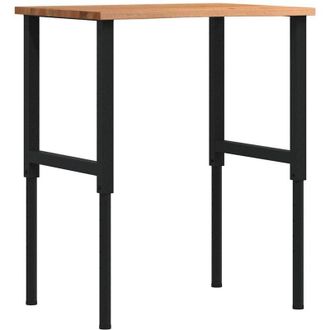 vidaXL Vidaxl - Banco De Trabajo Madera Roble Marr&oacute;n Claro 80x60x(71,5-98) Cm