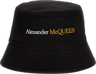 Alexander McQueen Black Logo bucket hat