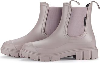 Generic Womens Chelsea Wellies Waterproof Ankle Boots Fashion Slip-On Short Wellington Boots for Garden Walking Comfortable Chunky Anti-Slip Sole Rain Boots A