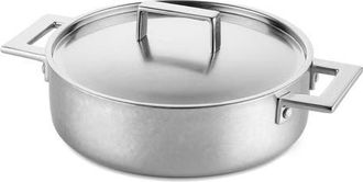 Mepra Attiva Frying Pan - Dual Handles in Pewter Silver at Nordstrom, Size Small