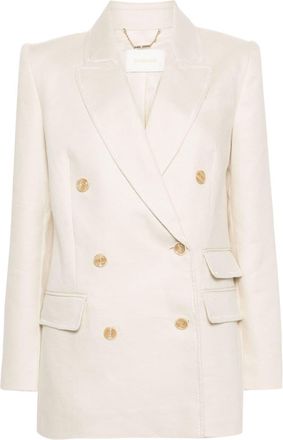 Zimmermann Matchmaker tailored blazer - women - Linen/Flax/Viscose/Silk - 1 - Neutrals