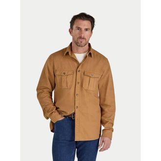 Raging Bull Garment Dyed Canvas Shacket in Tan at Nordstrom, Size Xxx-Large