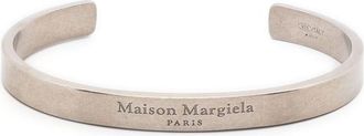 Maison Margiela logo-engraved cuff bracelet - women - Sterling Silver - 6
