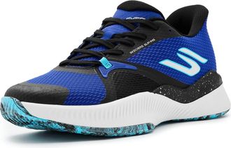 Skechers Mens Tennis Shoe Hands Free Slip-ins State Champ Sneaker, Black/Blue, 12