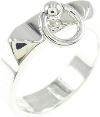 Herm&egrave;s Silver Silver 925 Band Ring (Pre-Owned)