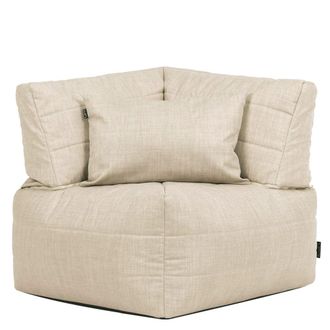 Icon Brand Puf sill&oacute;n de esquina modular en tejido para interior y exterior beige
