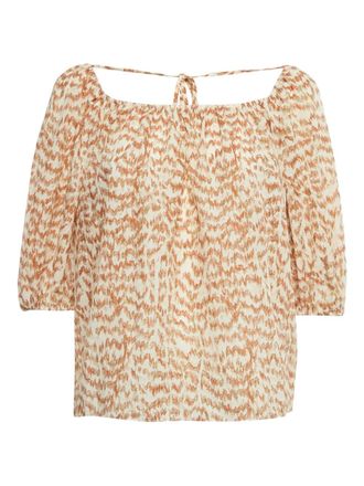 Theory tie-detail top - Brown
