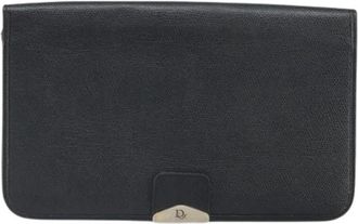 Dior Pre-owned Vintage schouderkettingtas met flap - Dames - Vintage Clutch - Zwart - ONE Size - Leer - Vintage