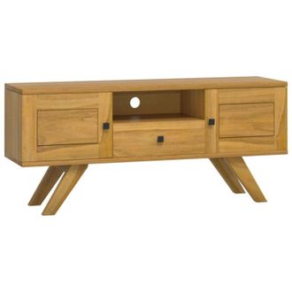 vidaXL Mueble De Tv Madera Maciza De Teca 110x30x50 Cm Vidaxl