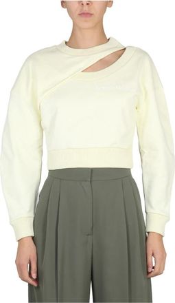 Alexander McQueen Dames, Sweatshirts & Hoodies, Beige, Maat: XS Katoen