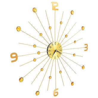 Berkfield Home Wall Clock Metal 70 cm Golden in Gold