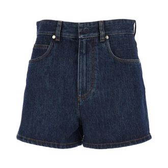 Fendi Flared Five-pocket Shorts - female - Fendi - Denim Shorts - Blue - XS - Shorts