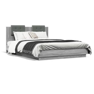 Berkfield Home Bed Frame without Mattress Grey Sonoma 120x200 cm | Size: Small Double