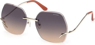 Guess GU00268 32B Womens Sunglasses Gold Size 60