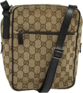 Gucci Pre-owned Canvas gucci-bags - Dames - Vintage Schoudertas - Beige - ONE Size - Vintage