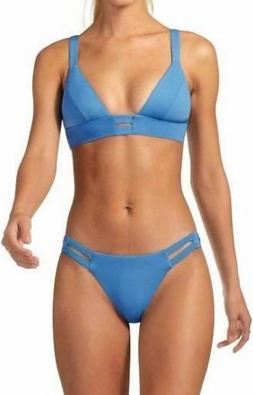 Vitamin A Neutra Hipster Bikini Bottom In Mediterranean Blue Ecolux