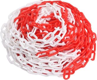 vidaXL Cadenas De Advertencia Pl&aacute;stico Rojo Y Blanco 100 M &Oslash;6 Mm Vidaxl